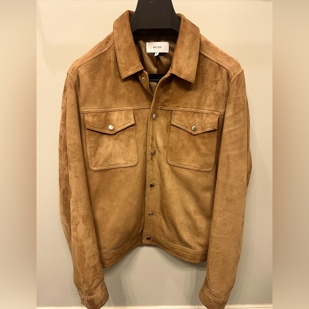 Reiss Suede Trucker Jacket - Medium